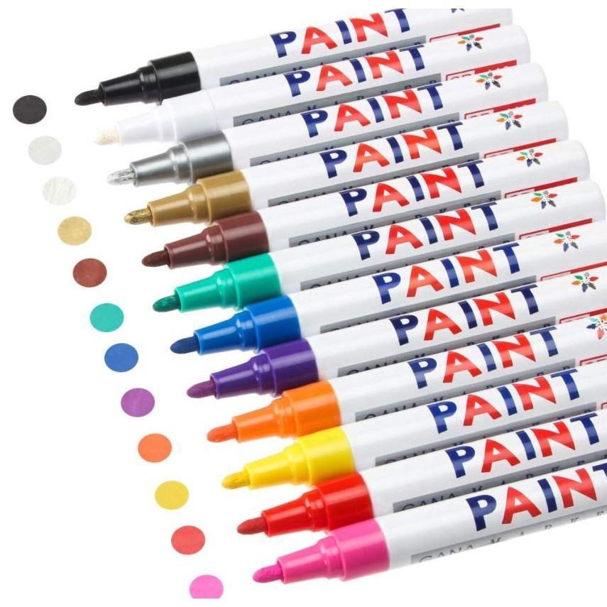 11 colors Waterproof Permanent Paint Marker Pen Writing School student office Supplies(1651L)