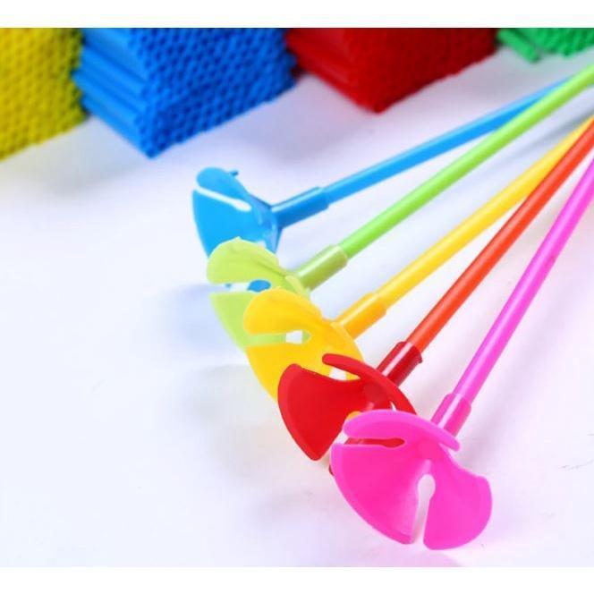 1pc Foil Balloon Accessories Balloon Holder Sticks with Cups Party Supplies Decoration+1pc 10inch 1.2g Pearl Ball(1584L)