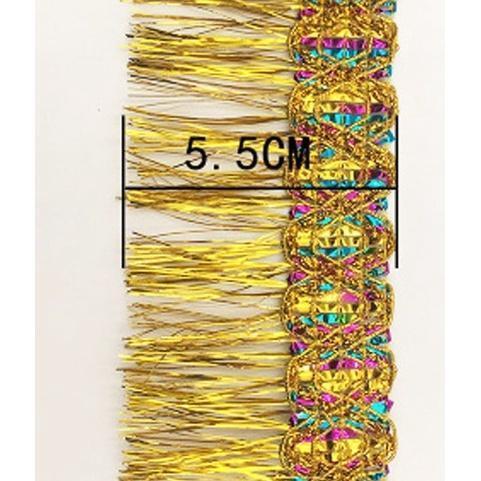 1yard 5.5cm~8cm Silk Tassel fringe sewing bang tassel trim decorative Curtain Tassel for Craft Jewelry亮闪民族花边(1556L) - Image 3