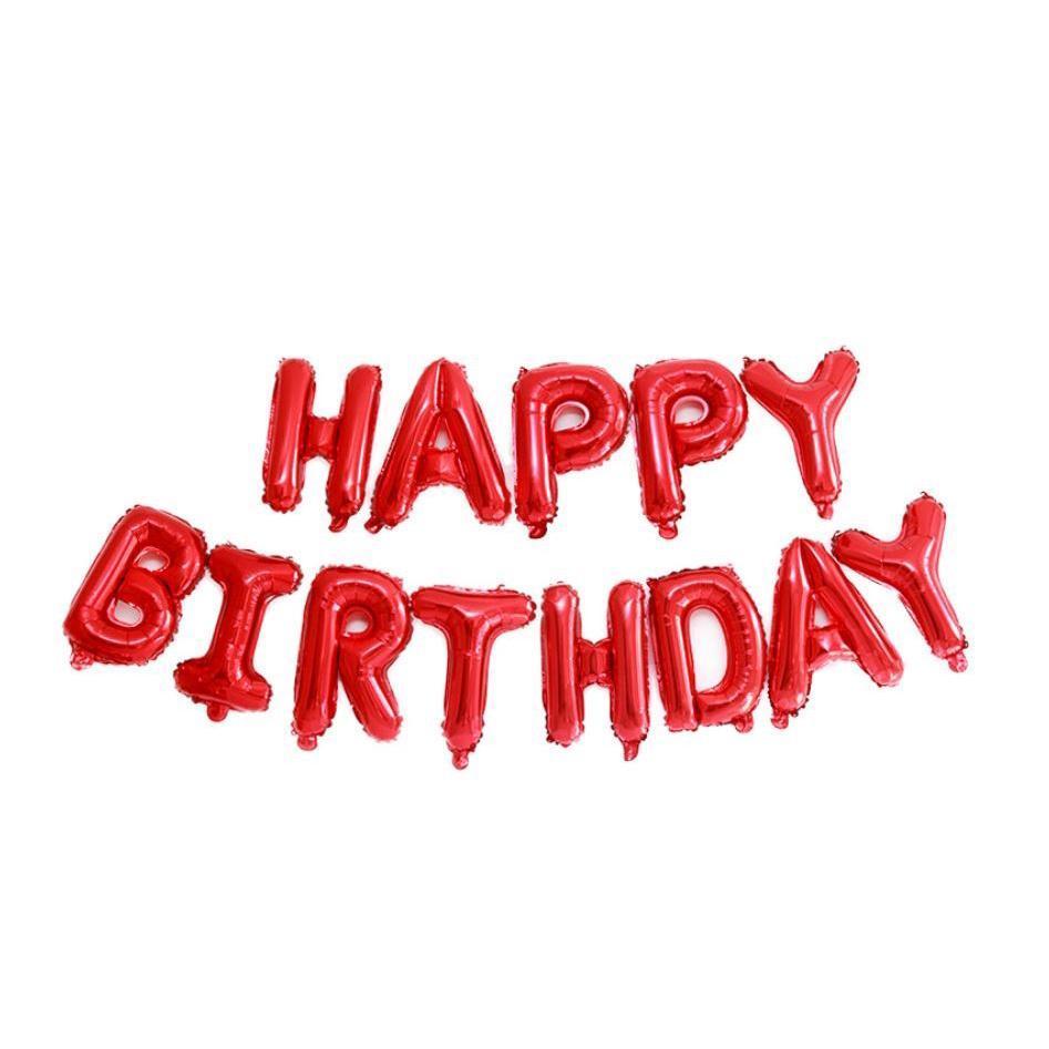 16 inch variety of color rose gold silver happy birthday letter balloon 铝膜英文字母气球 (297L) - Image 18