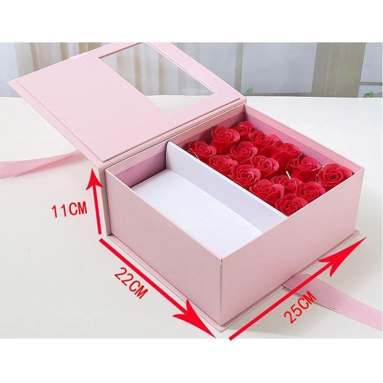 "LOVE FOREVER" Mother Day Valentine's Day Gift Box Jewelry Box Valentines Day Soap Rose Necklace Ring Gift Box(1244L) - Image 7