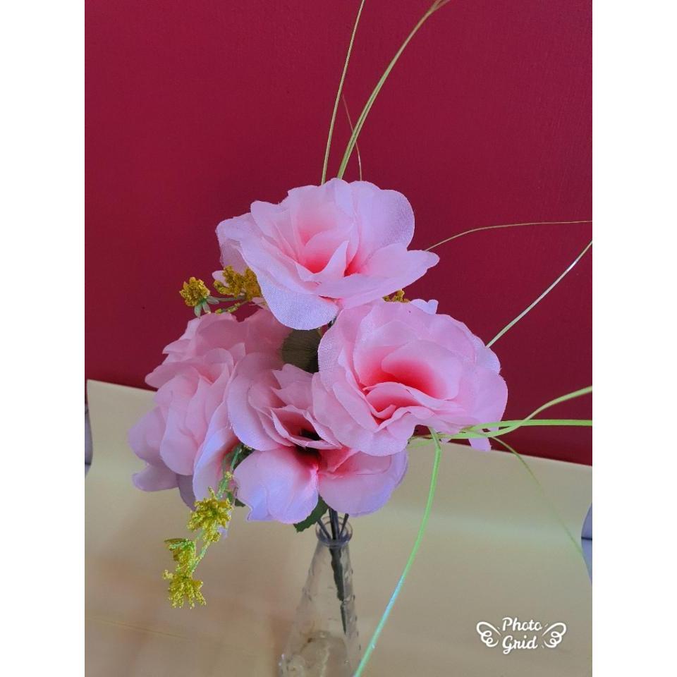 7 Head 1 Bunch Artificial Rose Silk art flower Bouquet For Wedding Party Household Flowers (670L) - Image 9