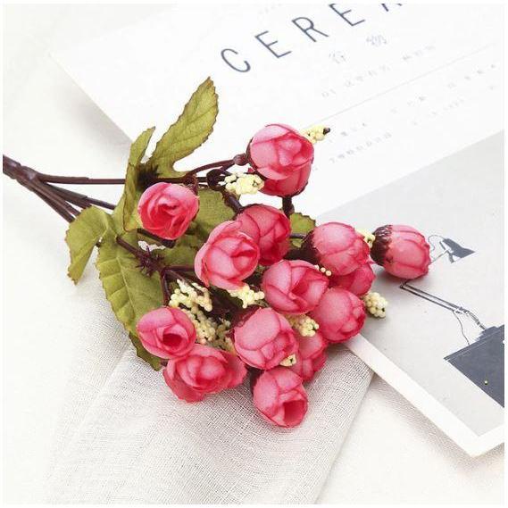 Silk Small artificial Rose Daisy Camellia flowers party home decor wedding decoration accessories(652L) - Image 5