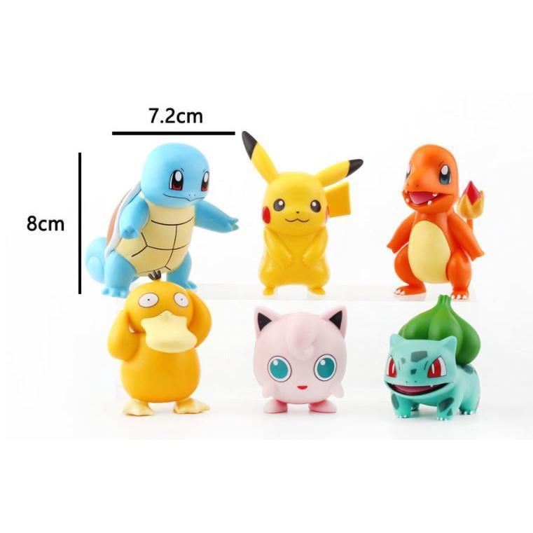 Pokemon Action Figures 1pc or Set/6pcs Pikachu Hand-made Duck Turtle Toy Figure Cake Ornaments 皮卡丘公仔(1791L) - Image 4