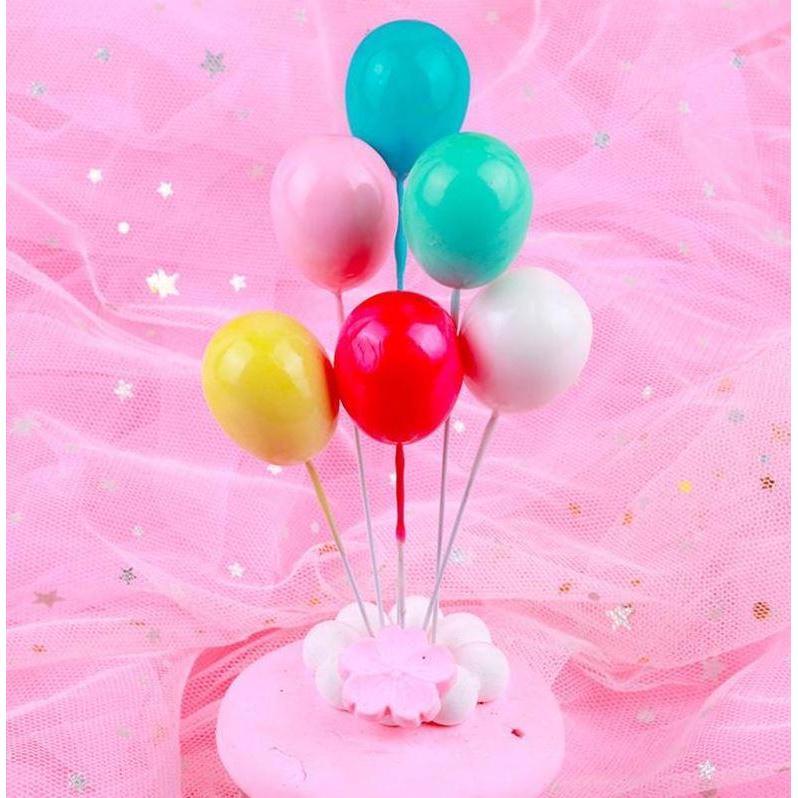6pcs Balloon Cake Topper Cake Insert Flags Birthday Party Supplies Baking Decoration(953L) - Image 3