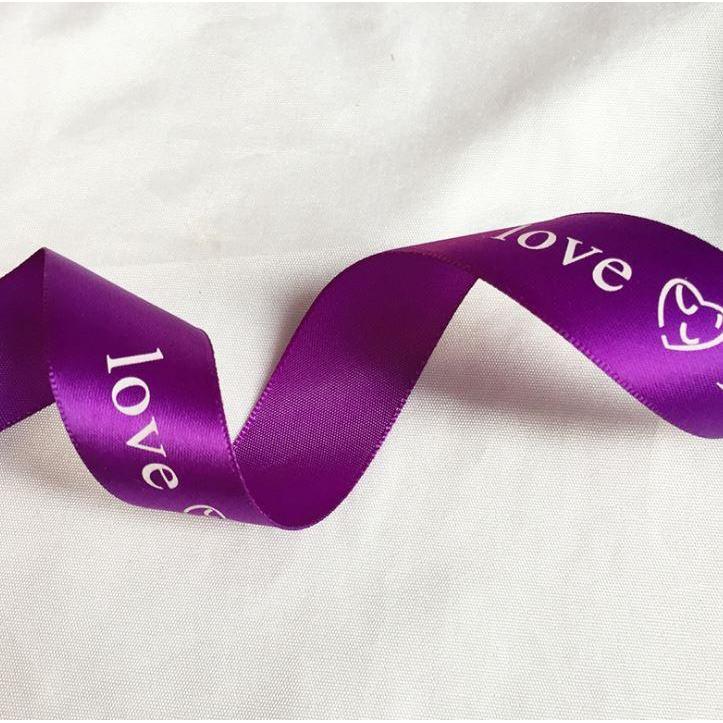 25mm Print Forever Love Silk Ribbons Wedding Car Festival Bridal Accessories Diy Gifts Box Christmas Decor (1248L) - Image 10