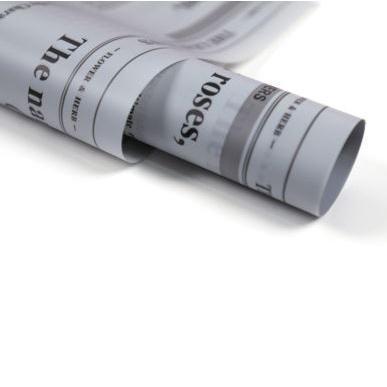 60*60cm Newspaper English Alphabet Waterproof Flower Wrapping Paper Bouquet Gift Crepe Paper Flower Packaging(1348L) - Image 10