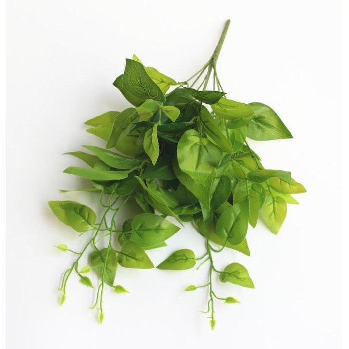 9 Fork Artificial Plant Plastic Grass Turtle Leaves Wall Green Plant Accessories Party Wedding Decoration (1287L) - Image 2