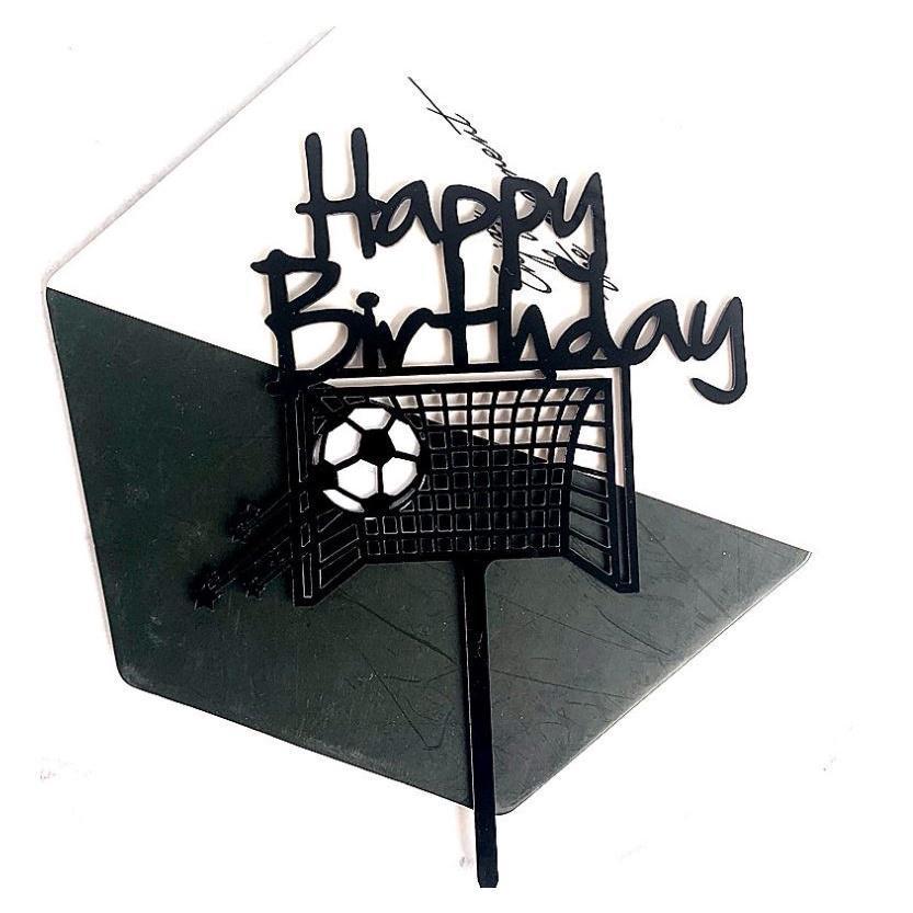 Football Acrylic Cake Topper Novelty Soccer Happy Birthday Cake Topper For Boys Birthday Sports Party (999L) - Image 2