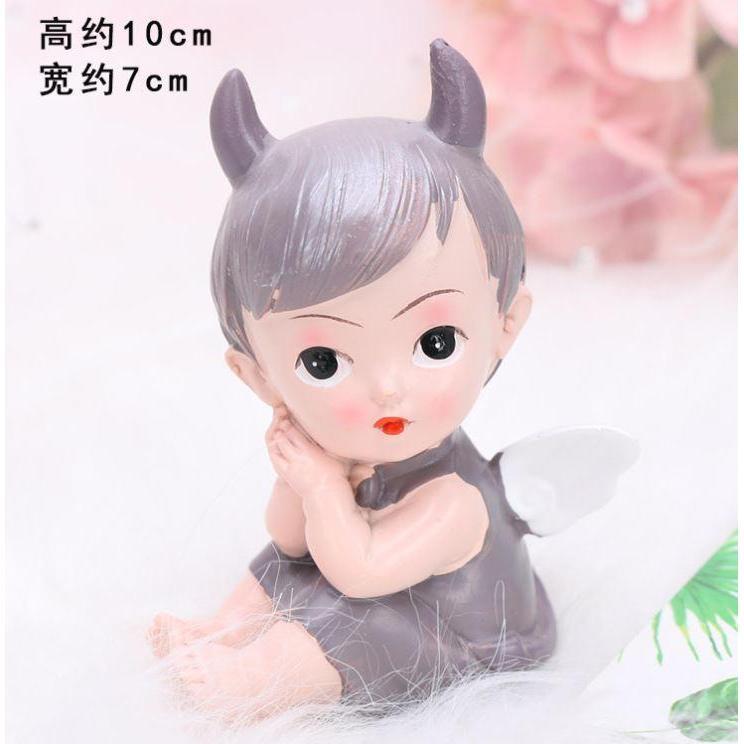 Cartoon Prone Sleeping Angel Cake Decor Ornament Wedding Engagement Kids Birthday Party (970L) - Image 7