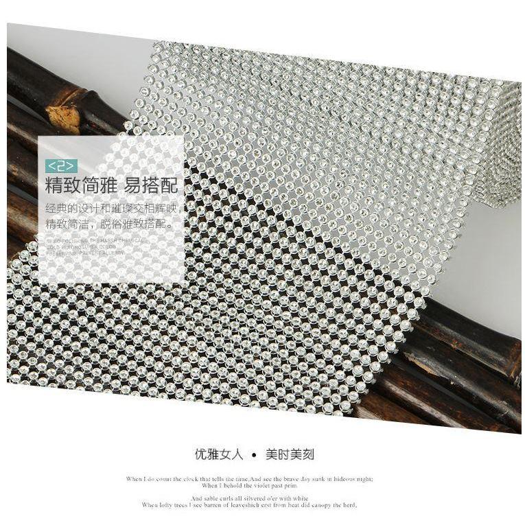 1yards 32Rows Rhinestone Mesh Trimming rhinestones blanket Strass cup Chain for DIY Party Decor Cake Ribbon (913L) - Image 5