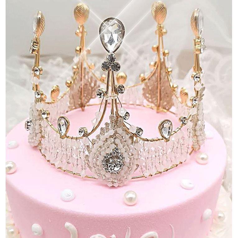 1pc Princess Crown Cake Topper Birthday Ornaments Headdress Crown Topper Cake Decoration For Birthday Party(1301L) - Image 2
