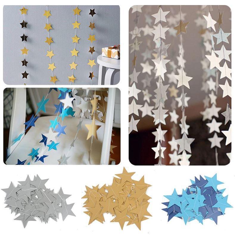 Bright 32pcs Paper Star Garlands Happy Birthday Banner Party Decorations Kids Baby Boy Girl Bedroom First 1st (1122L)