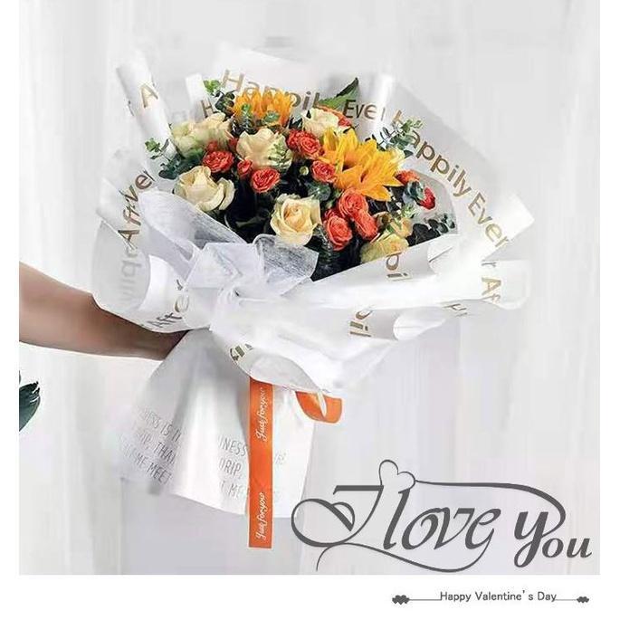 45*40cm YOU REA MY LOVE Flower Wrapping PaperGiftPackagingFloristBouquetWrappingPaperPartyWeddingValentine's Day (1523L) - Image 4