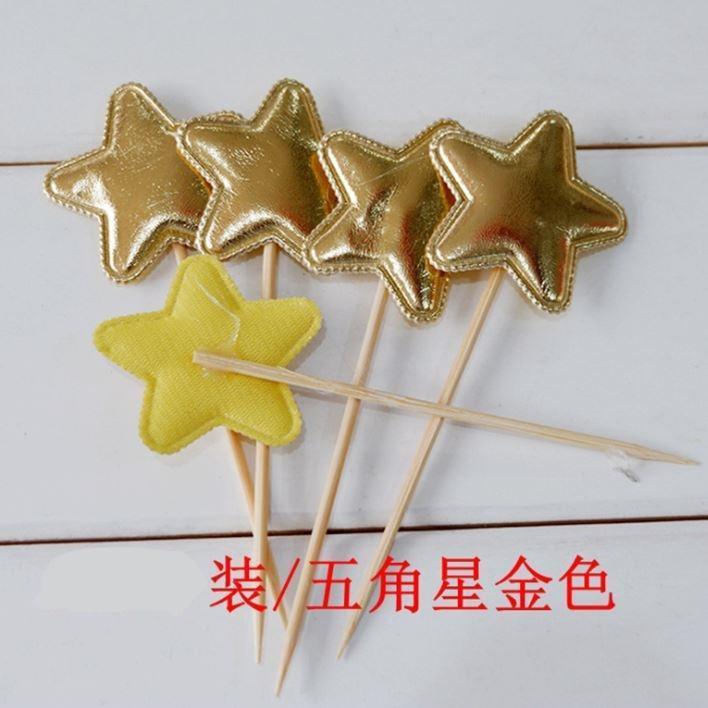 5pcs Star Heart Cake Toppers Adorable Cake Picks PU Cupcake Decor Party Supplies(1462L) - Image 16