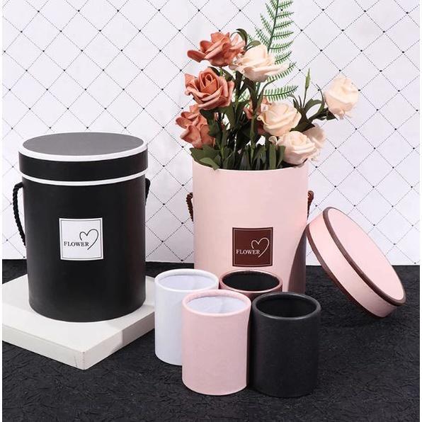 Bouquet Flowers Box Packaging Artificial Flower Arrangement Stand Vase Home Wedding Party Table Decor Round Gifts(1884L) - Image 3