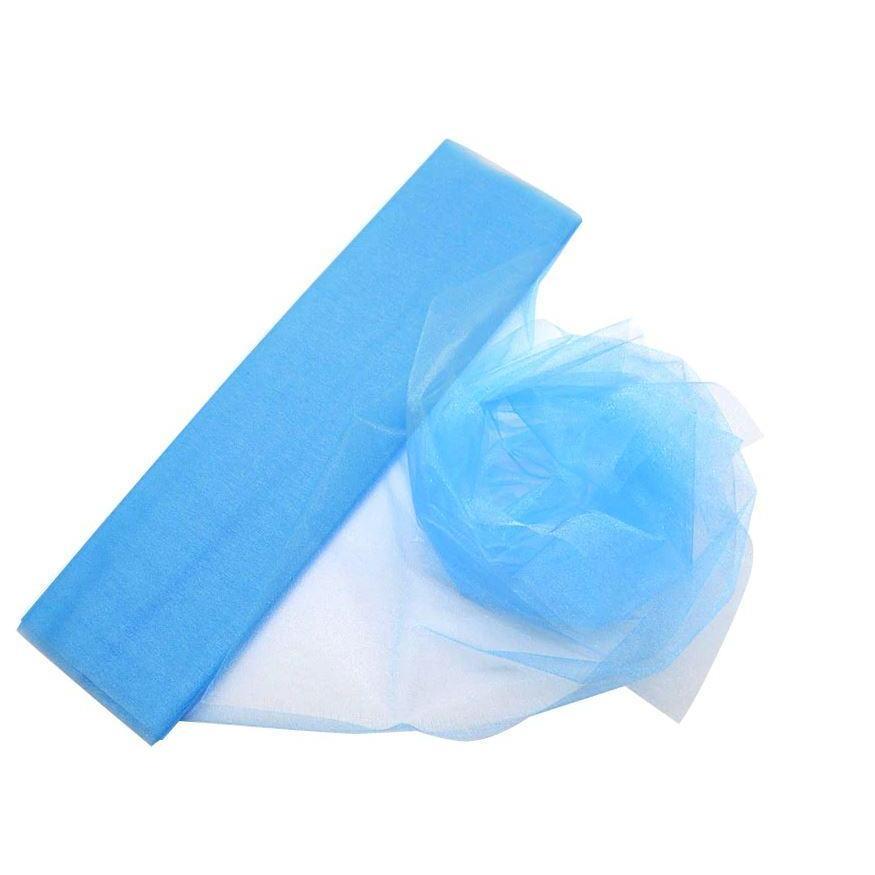 48cm 1yard sheer crystal organza tulle roll fabric for wedding party decoration organza chair sashes width 48cm(1005L) - Image 9