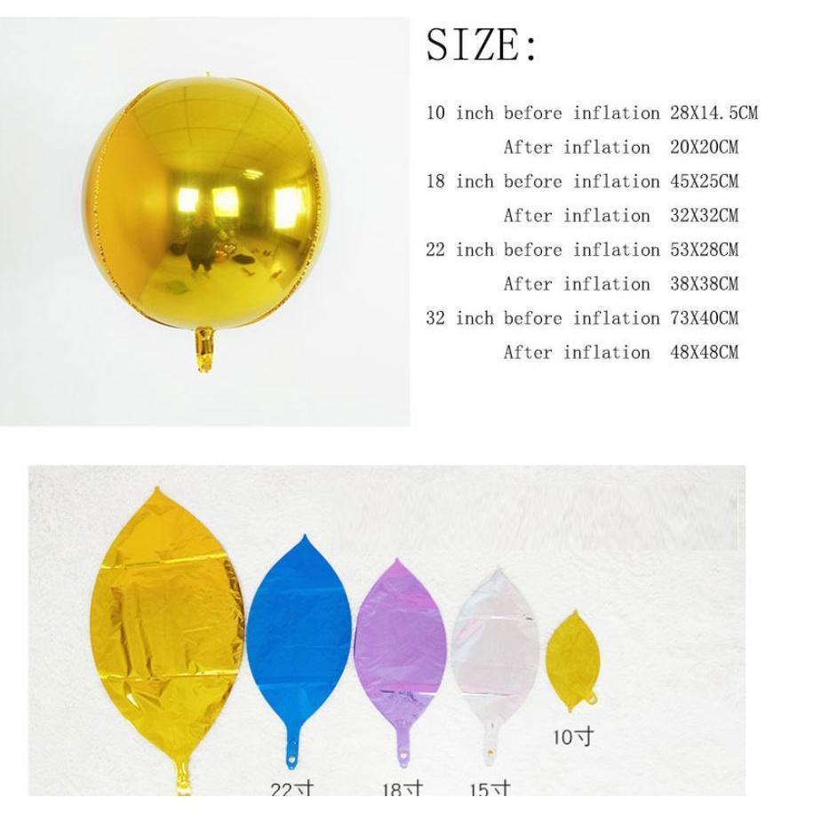 10/15/18/22/32inch 4D Round Foil Balloons Wedding Birthday Party Decoration Helium Burgundy Globos Balloon Toys(874L) - Image 7