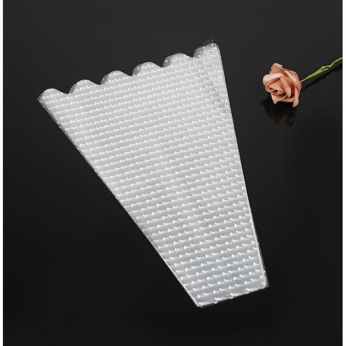 100pcs Transparency Opp Bag Wedding Rose Flower Bag Bouquet Wrapping Paper Plastic Bag Floral Packaging (568L)