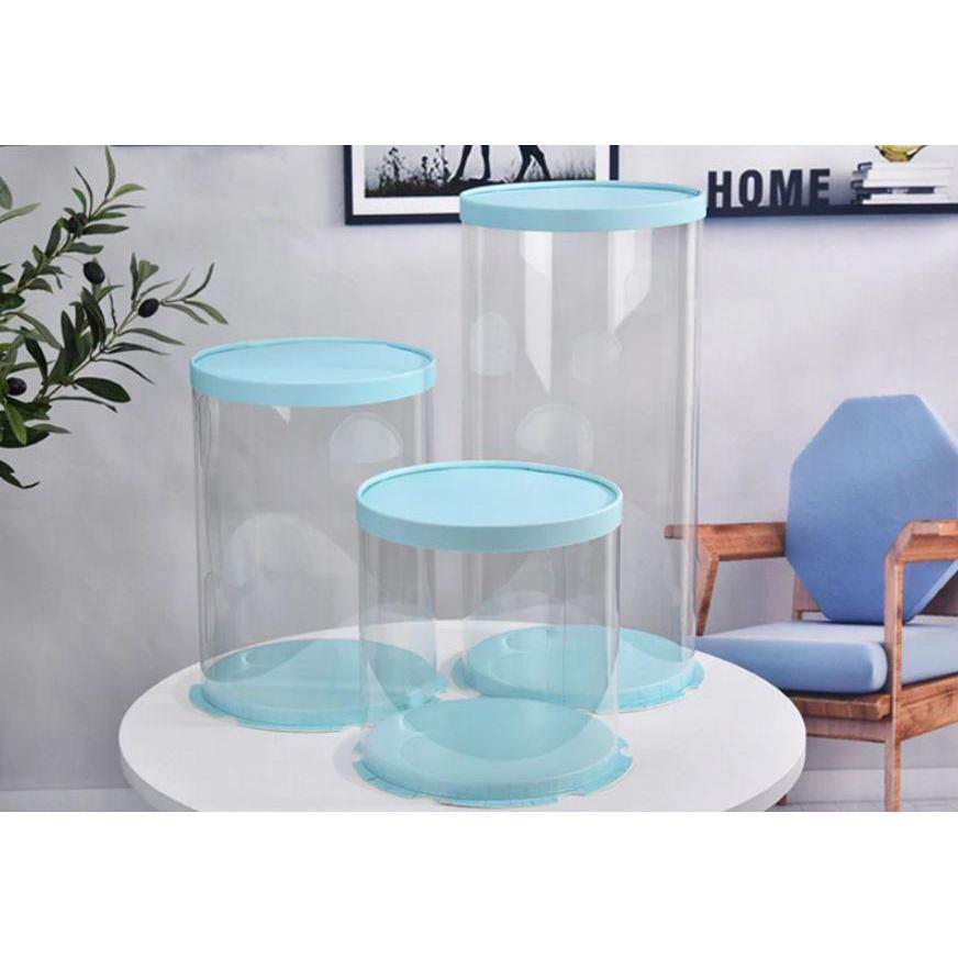 6/8/10inch Transparent Empty Tiffany Paper/PVC Round Gift Box for Cake Box Teddy Bear Rose Bear Flower Gift Box(900L) - Image 10