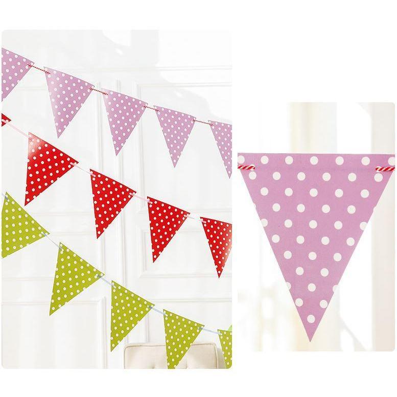 12 Flag Paper Pennant Bunting DIY Home Decoration Festive Party Decoration Bunting Kids Room Decoration Garland (1125L) - Image 4