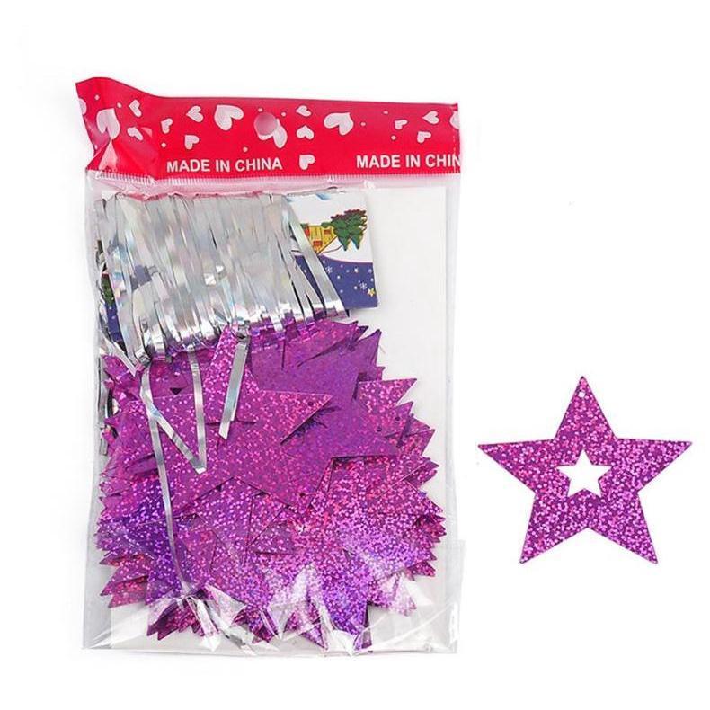 50pcs Balloon Accessories Balloons Pendant With Ribbon Bling Shiny Stars Paperboard Cards For Wedding Birthday(1387L) - Image 13