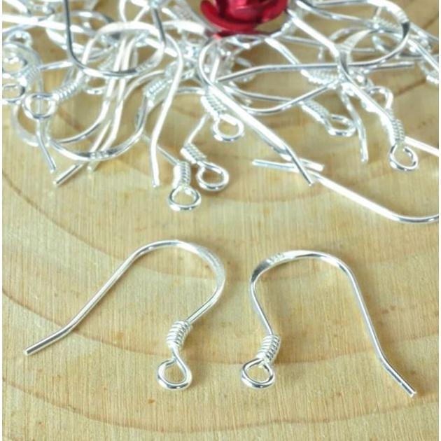 10pcs 925 Sterling Silver Gold KC Gold DIY Earring Hooks Ball Jewelry Accessory Ear Wire(1904L) - Image 5