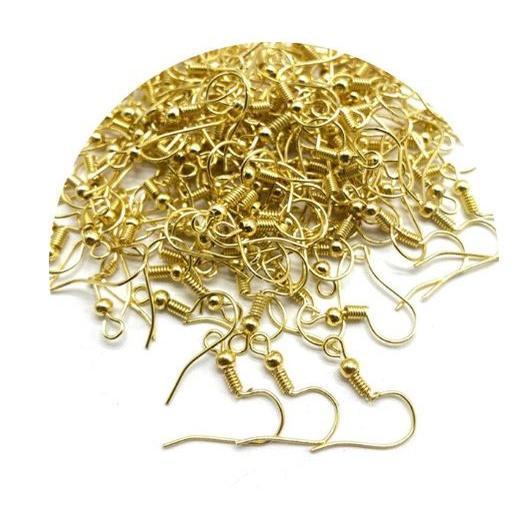 10pcs 925 Sterling Silver Gold KC Gold DIY Earring Hooks Ball Jewelry Accessory Ear Wire(1904L) - Image 6