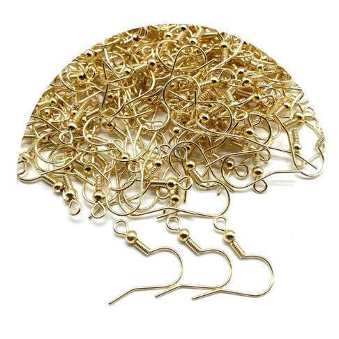 10pcs 925 Sterling Silver Gold KC Gold DIY Earring Hooks Ball Jewelry Accessory Ear Wire(1904L) - Image 7