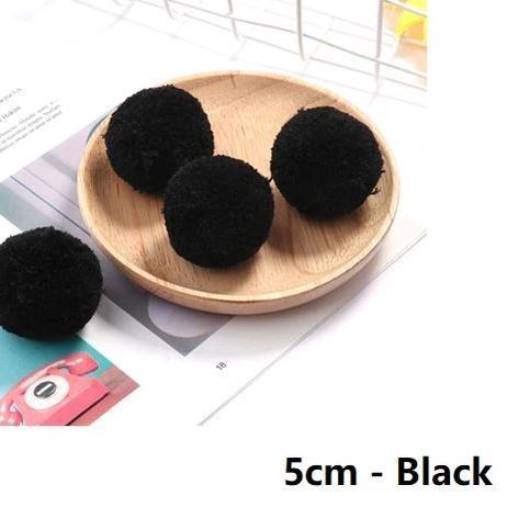 4pcs Colours pompom 5cm 2 kinds of size party home garden wedding decoration clothing DIY sewing children toys(1089L) - Image 9
