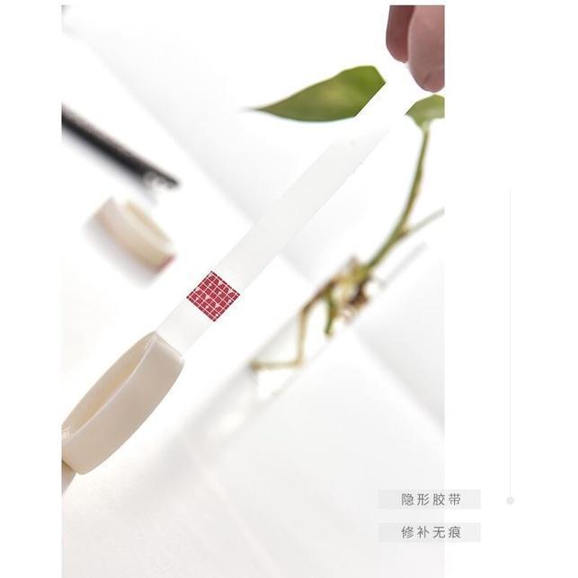 1roll White Invisible Tape 1.2cmx25M Creative Small Transparent Scrub Sticker Pocket Book Tool Students Paste (1671L) - Image 5