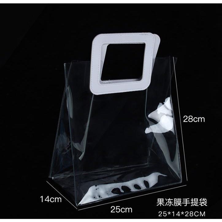 Gift Packing Bags with Handles Pvc Transparent Handbag Wedding Party Decoration Bridesmaid Souvenirs Flower(1848L) - Image 11