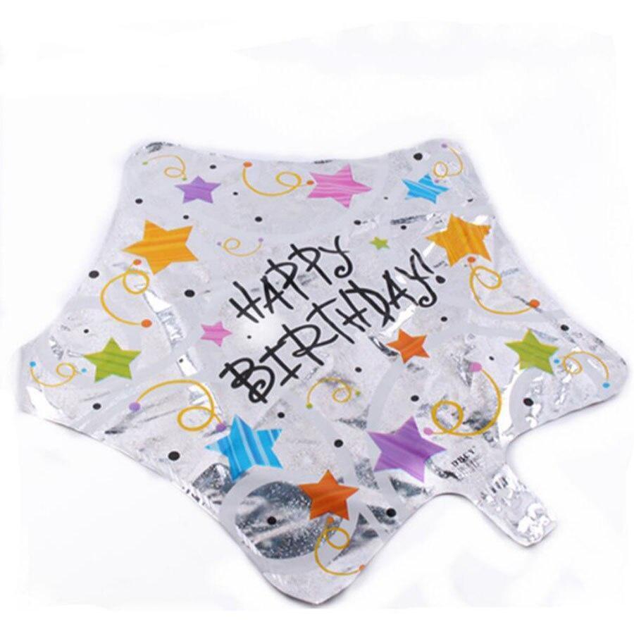 18-inch birthday five-pointed star aluminum film balloon five-pointed star laser birthday foil balloon (293L) - Image 2