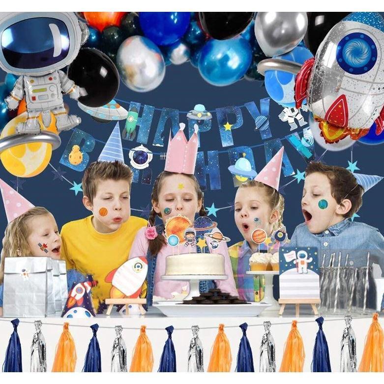 3D Astronaut Rocket Balloon Universe Outer Space Theme Birthday Party Decor Foil Balloons UFO Spaceship Balloon(428L) - Image 4