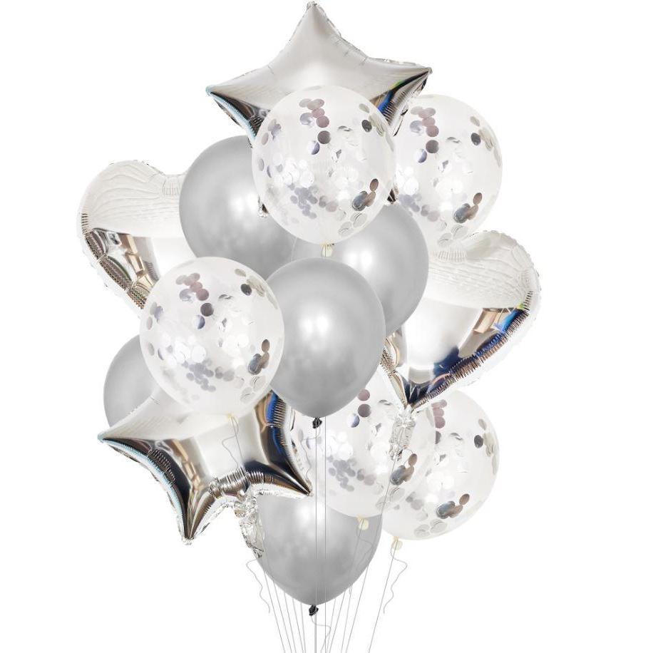 14Pcs 12inch Latex Colorful Balloons Confetti Air Balloons Inflatable Ball Helium Balloon For Birthday Wedding (488L) - Image 16