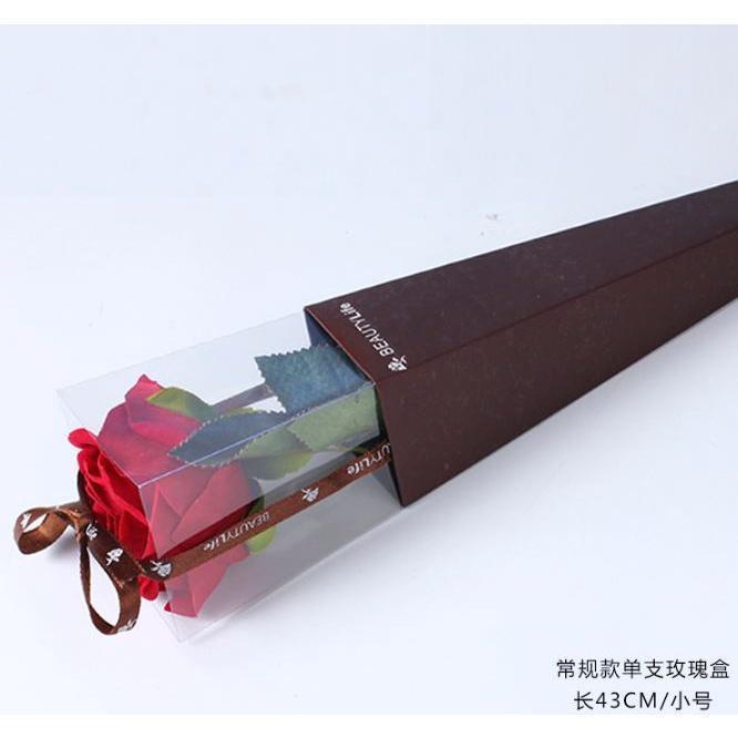1pcs 6.5x43cm Transparency Bag Rose Single Flower Bag Bouquet Wrapping Paper Plastic Paper Bags Boxes Cases(493L) - Image 13