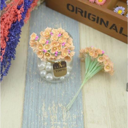 8 pieces DIY mini artificial rose paper flower bouquet wedding wreath decoration accessories artificial flower (626L) - Image 8