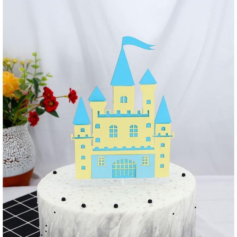Castle Ferris Wheel Wedding Cake Topper Paper Happy Birthday Cream Cake Insert Flag 摩天轮创意蛋糕装饰(1148L) - Image 2