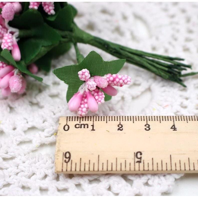10Pcs Mini Stamen flower Artificial Flowers Craft Fake Flowers For Wedding Bouquet Party Scrapbooking Decor (1903L) - Image 2