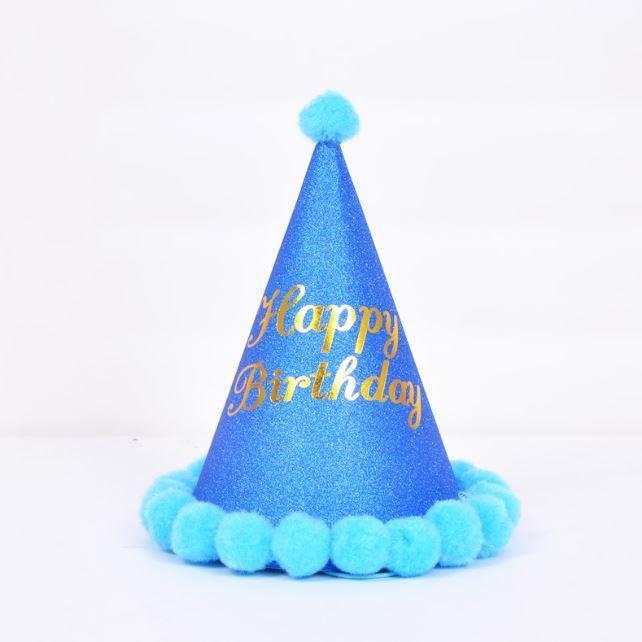 1pc New Glitter Birthday Ball Cap Children Adult Birthday Dress Up Plush Ball Party Birthday Hat(1934L) - Image 7