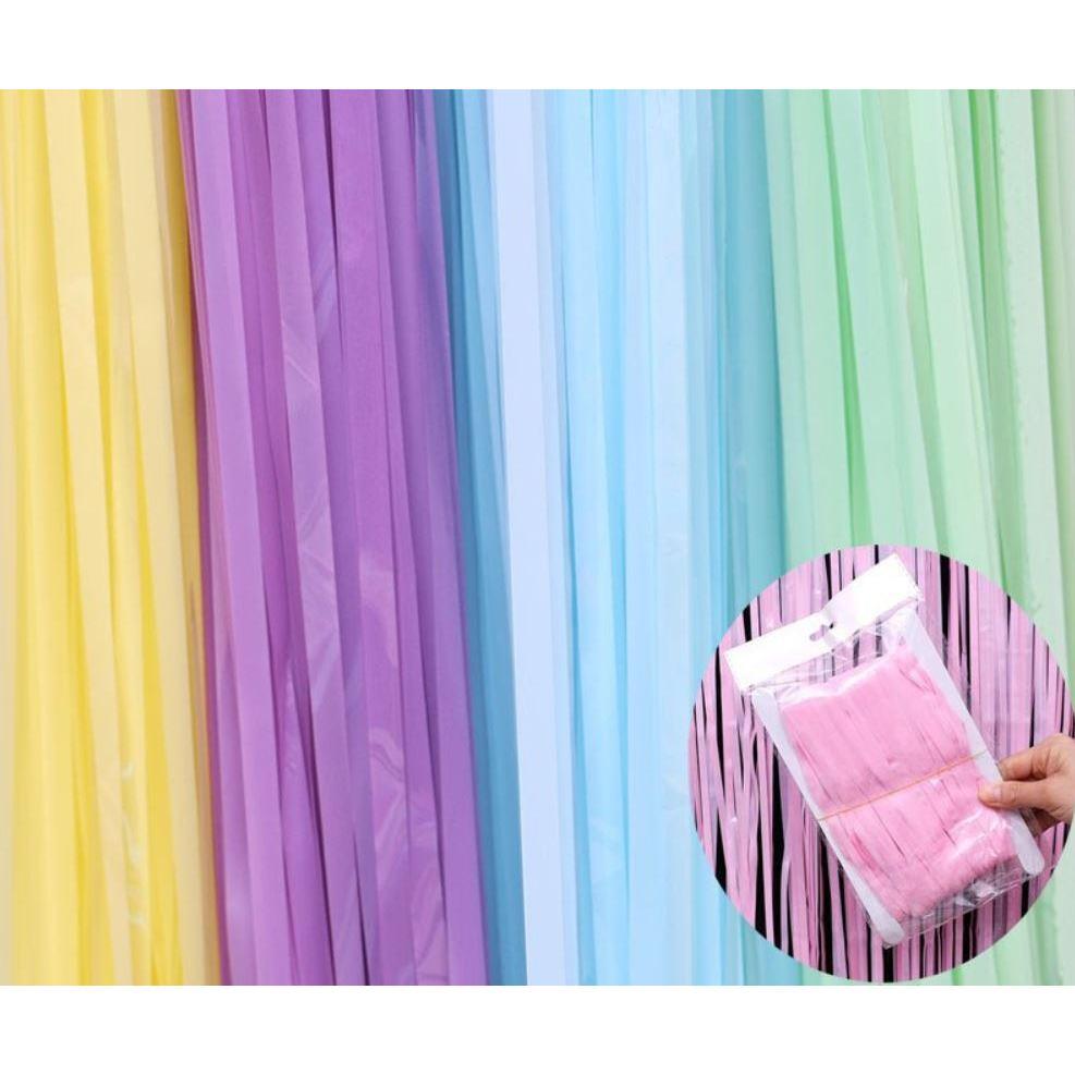2M Macaron Party Backdrop Curtain Tinsel Rain Birthday Party Decorations Adult Kids Wedding Party(677L) - Image 3