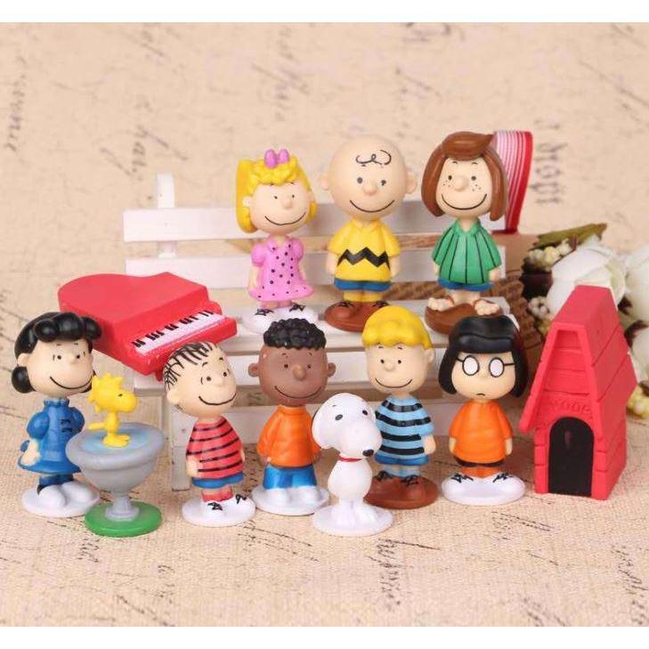 12 Pieces/set Cute Anime Peanut Doll Brown PVC Action Figures(1302L) - Image 4