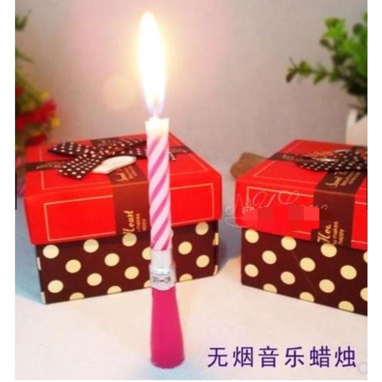 Controllable switch base thread music birthday candles cake candles that can sing English birthday songs(1625L)