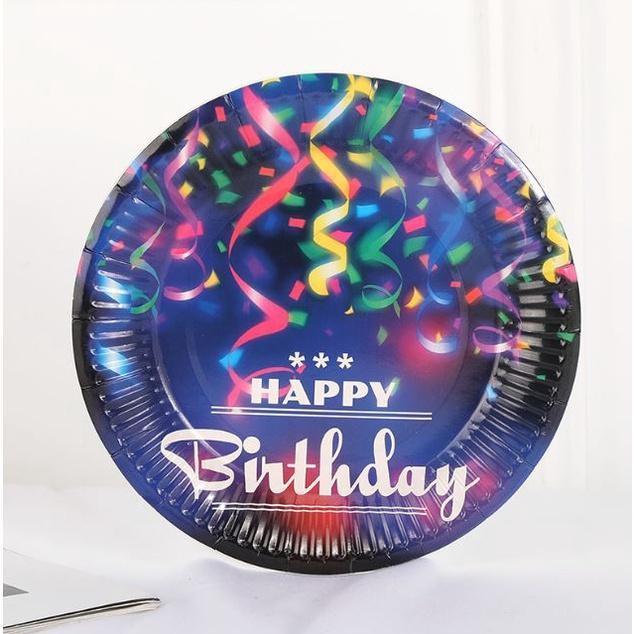 5pcs 7 inch Colorful party tray Disposable birthday party paper plates Printed Bronzing Cake Paper Party(1933L) - Image 10