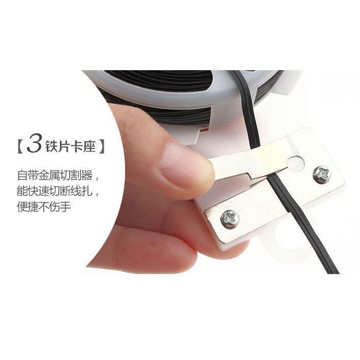 30M Reusable tie wrap Plastic Shell Twist Ties With Cutter cable organizer wire winder garden plant (867L) - Image 9