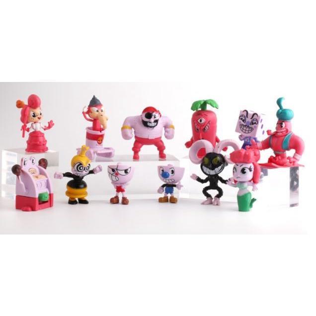 12pcs Cuphead Model Dolls Minifigure Actionfigure Toys Decoration Collection Boy Toys Gift 实心茶杯头12款公仔蛋糕装饰(1656L) - Image 2