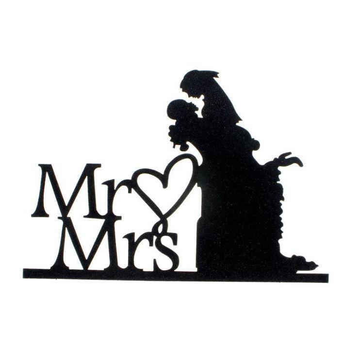 Paper Mr & Mrs Cake Flags Love Heart Wedding Cake Topper Bride Groom Wedding Party Cake Baking Decoration (1305L) - Image 14