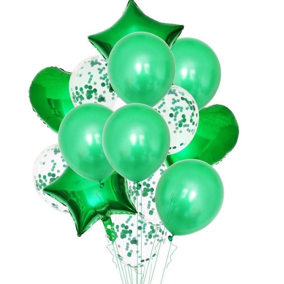 14Pcs 12inch Latex Colorful Balloons Confetti Air Balloons Inflatable Ball Helium Balloon For Birthday Wedding (488L) - Image 11