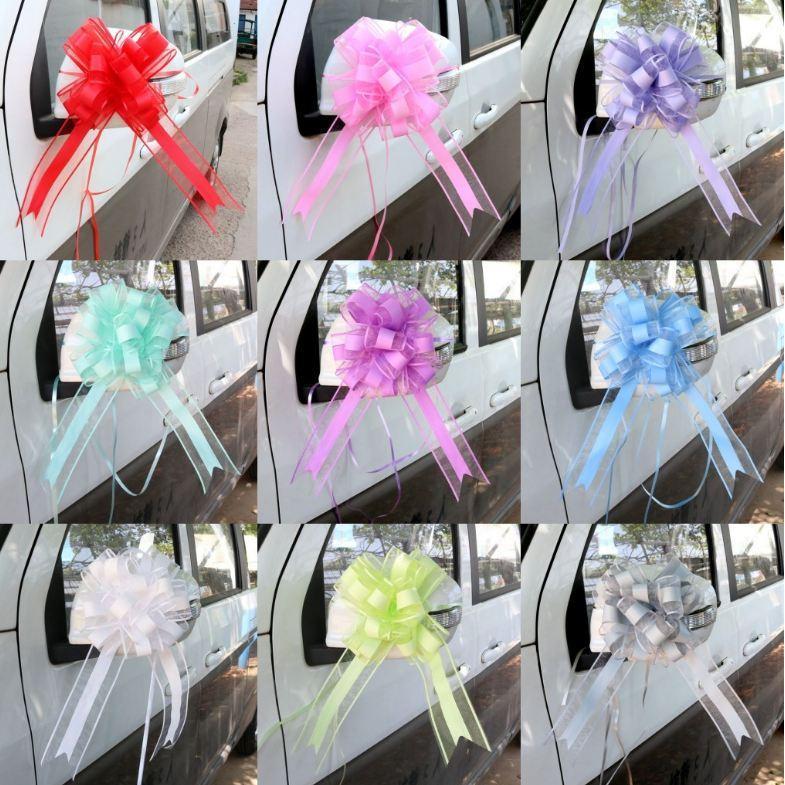 1pcs 65mm large Pull Bow ribbon for bouquet flower Gift Packing Wedding Car Party Decoration(712L)