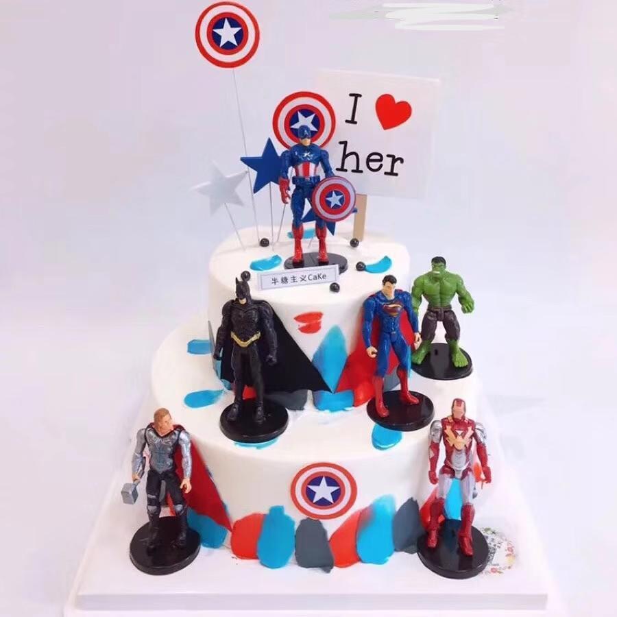 Avengers toys topper cake decorating super hero party favors china gifts for kids party birthday (789L) - Image 2